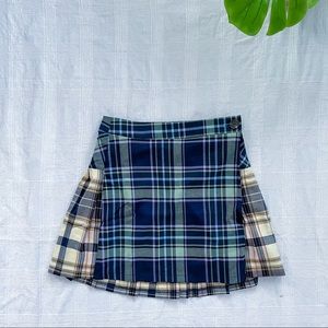 UO Patterned Pleated Mini Skirt